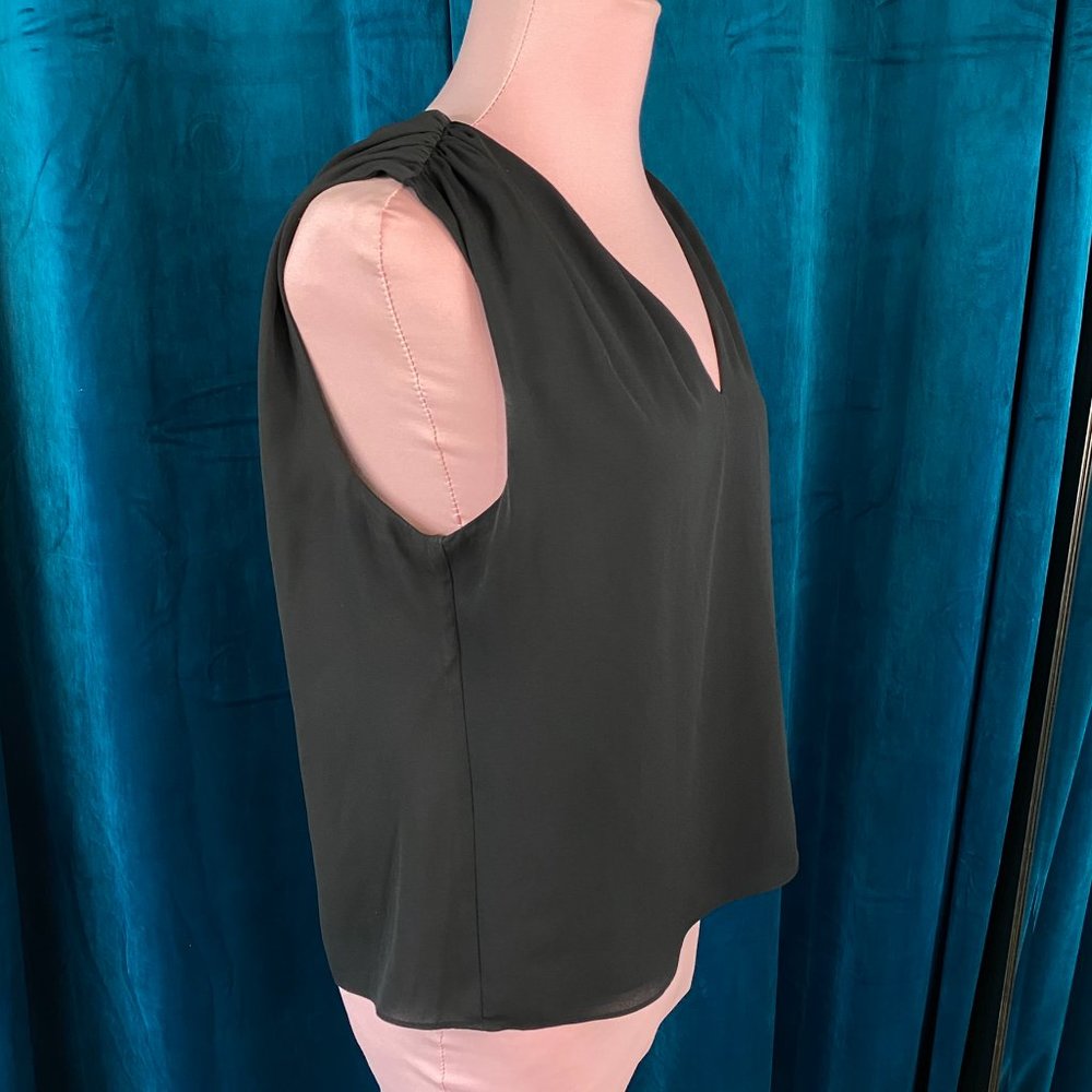 Sam Edelman Asymmetrical Chiffon Split Back Top B… - image 4